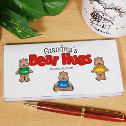 Bear Hugs Personalized Checkbook Cover